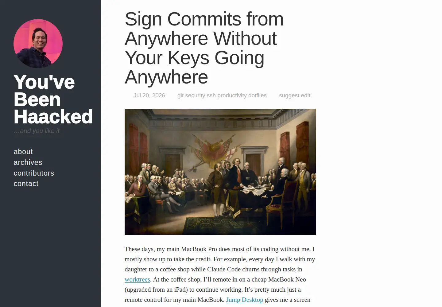 Screenshot of haacked.com