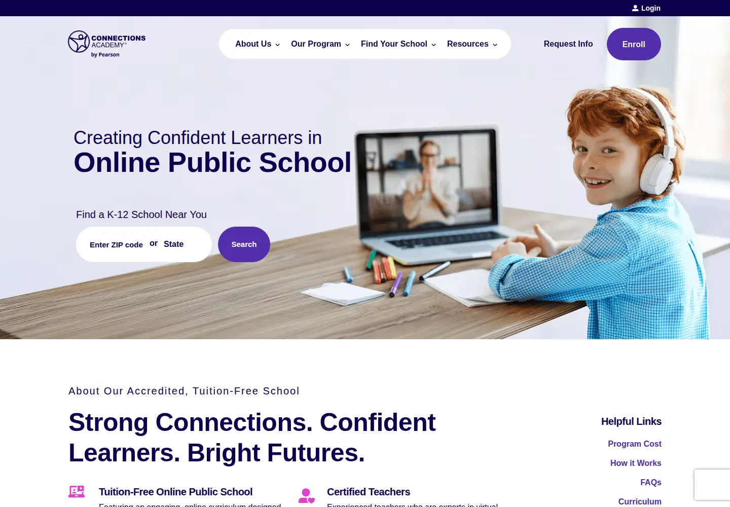 Screenshot of connectionsacademy.com
