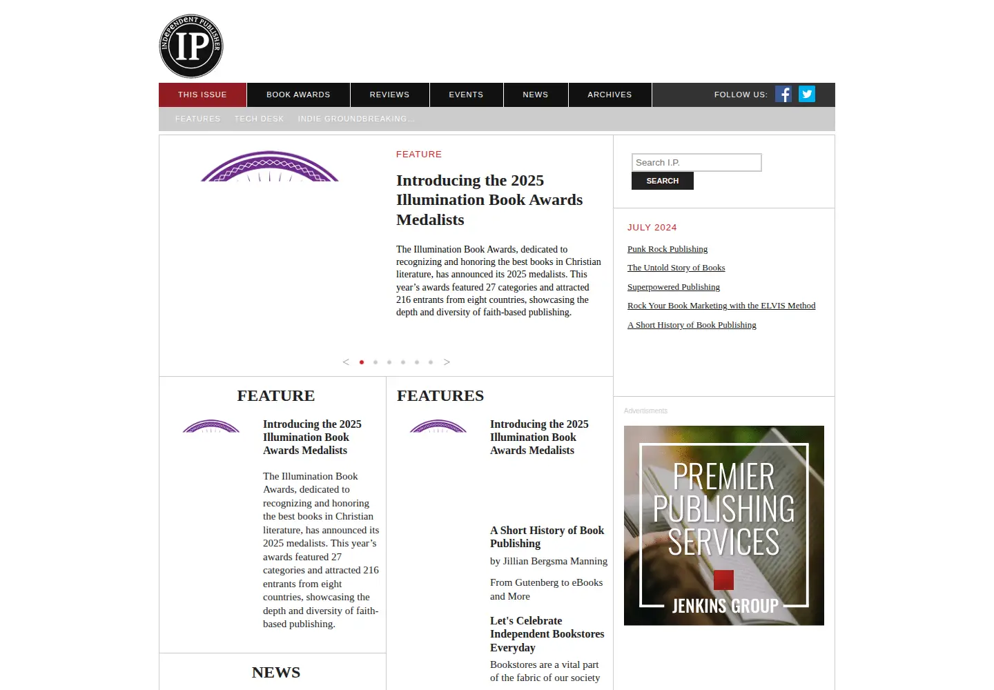 Screenshot of independentpublisher.com