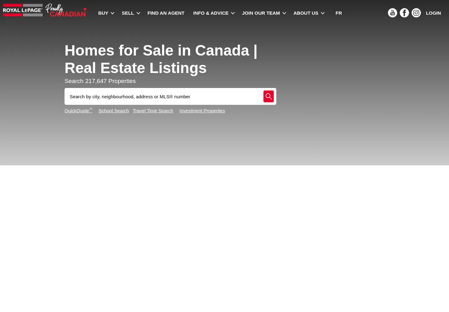 Screenshot of royallepage.ca