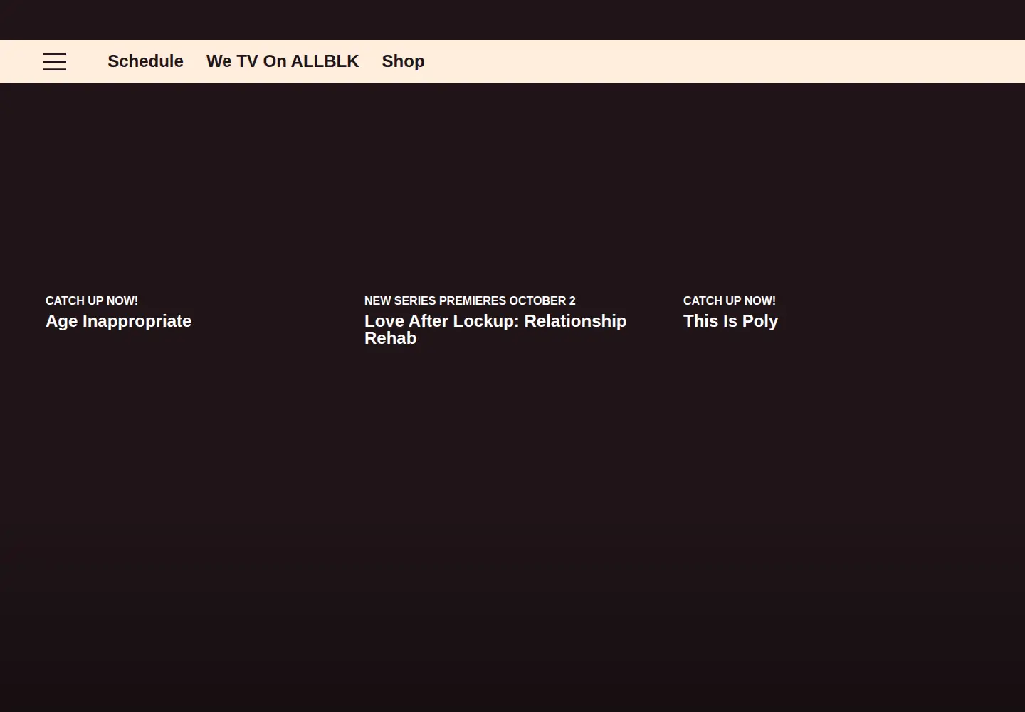 Screenshot of wetv.com