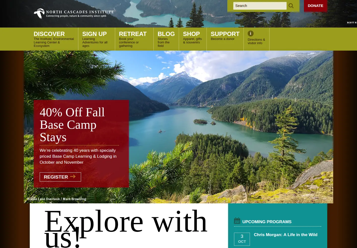 Screenshot of ncascades.org