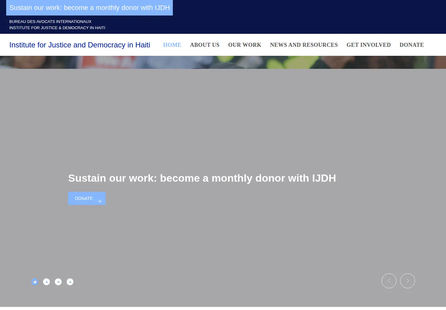 Captured homepage of ijdh.org in the current scan