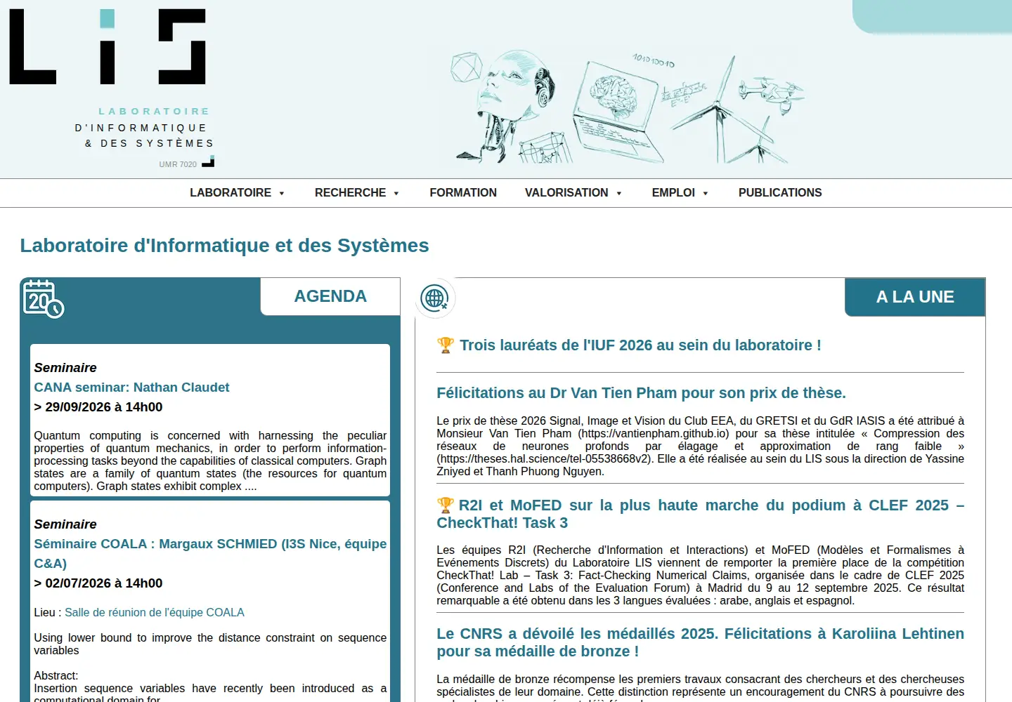 Screenshot of lis-lab.fr