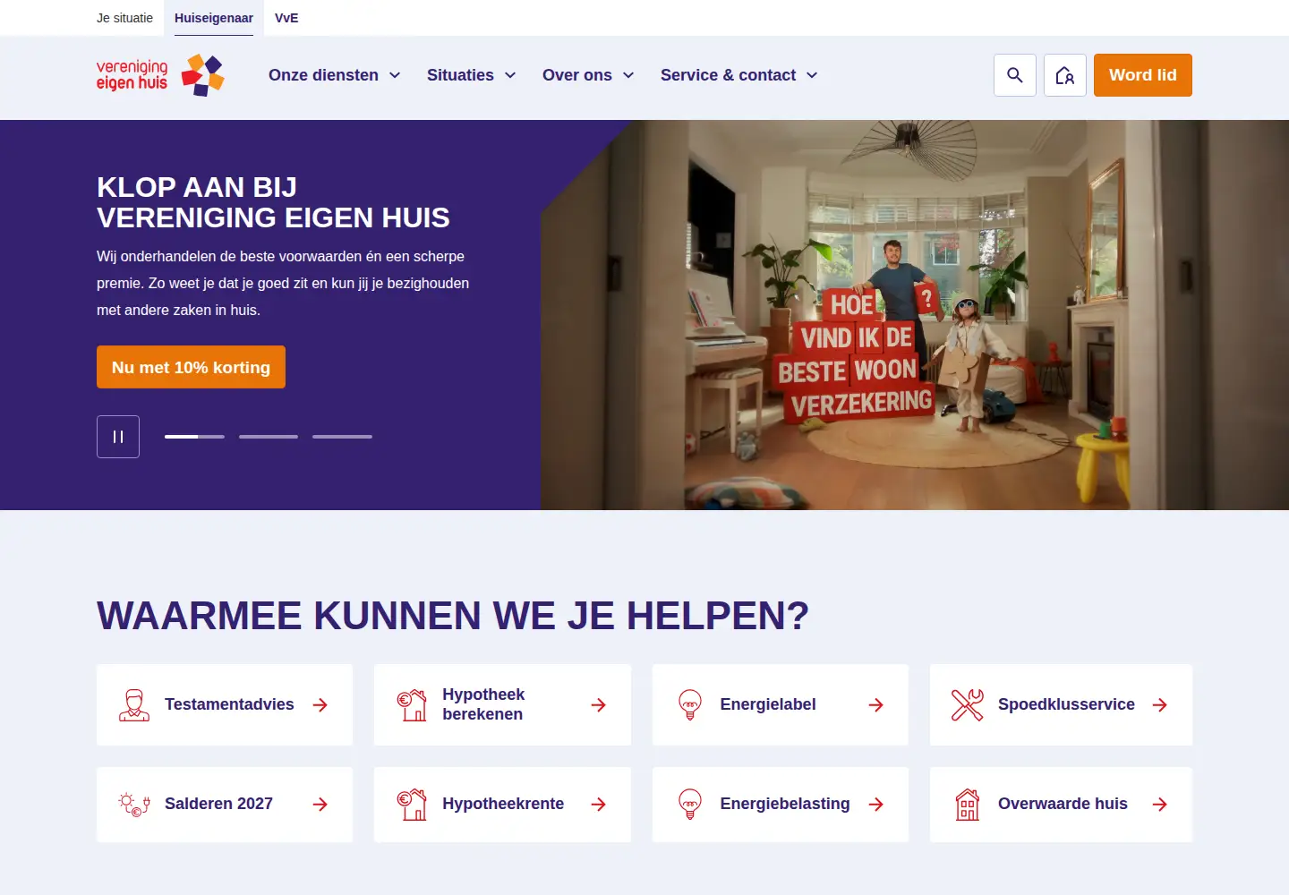Screenshot of eigenhuis.nl
