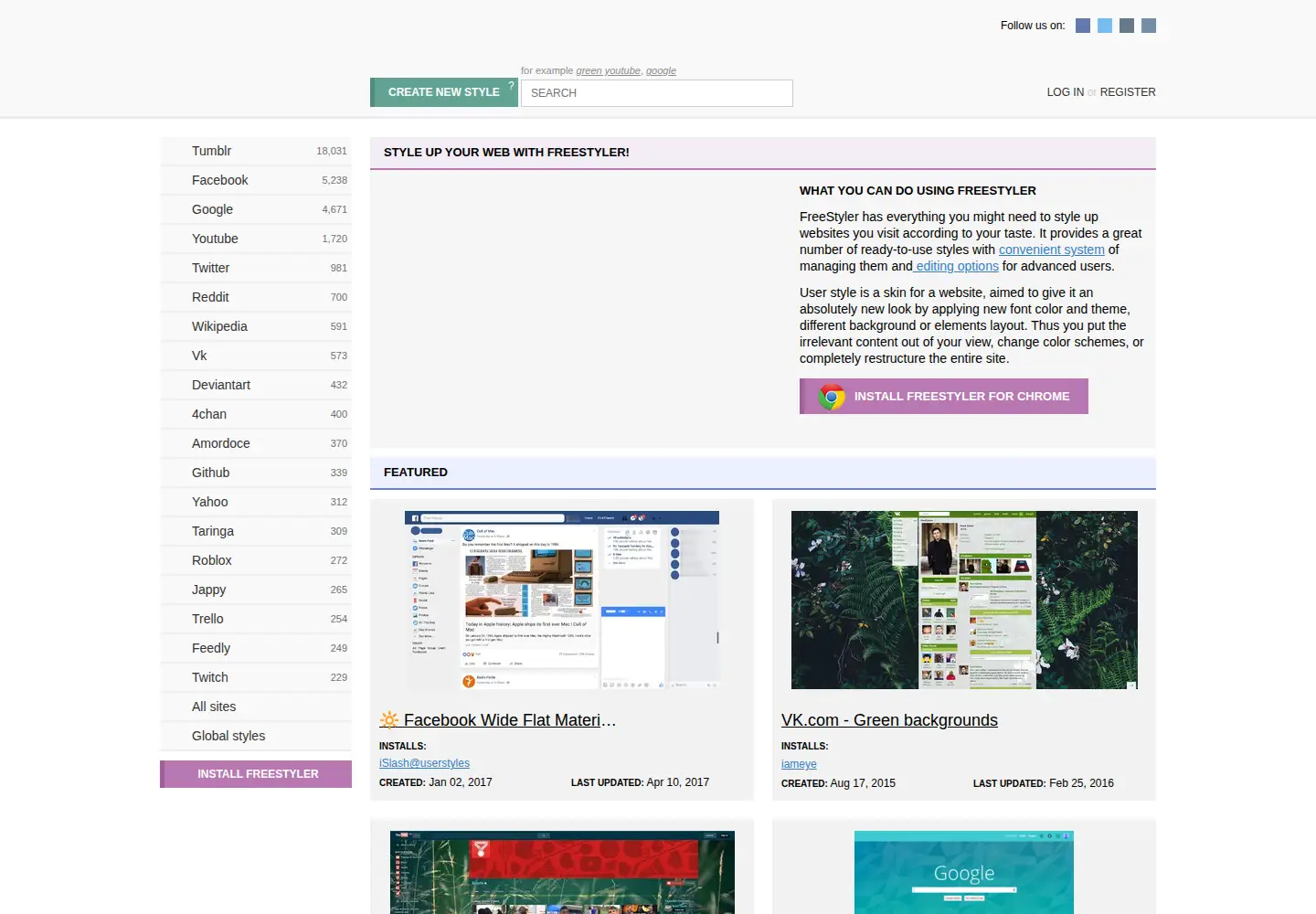 Screenshot of freestyler.ws