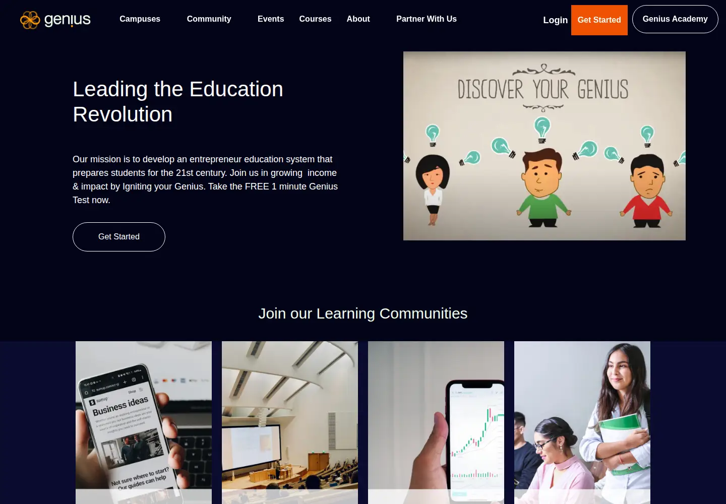 Screenshot of geniusu.com
