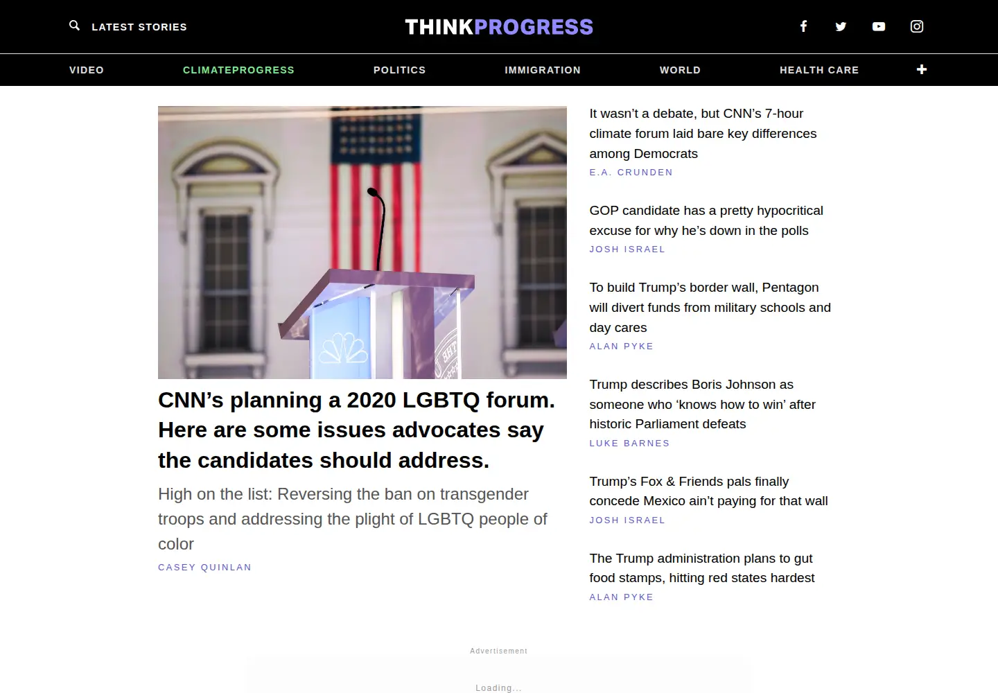 Screenshot of climateprogress.org