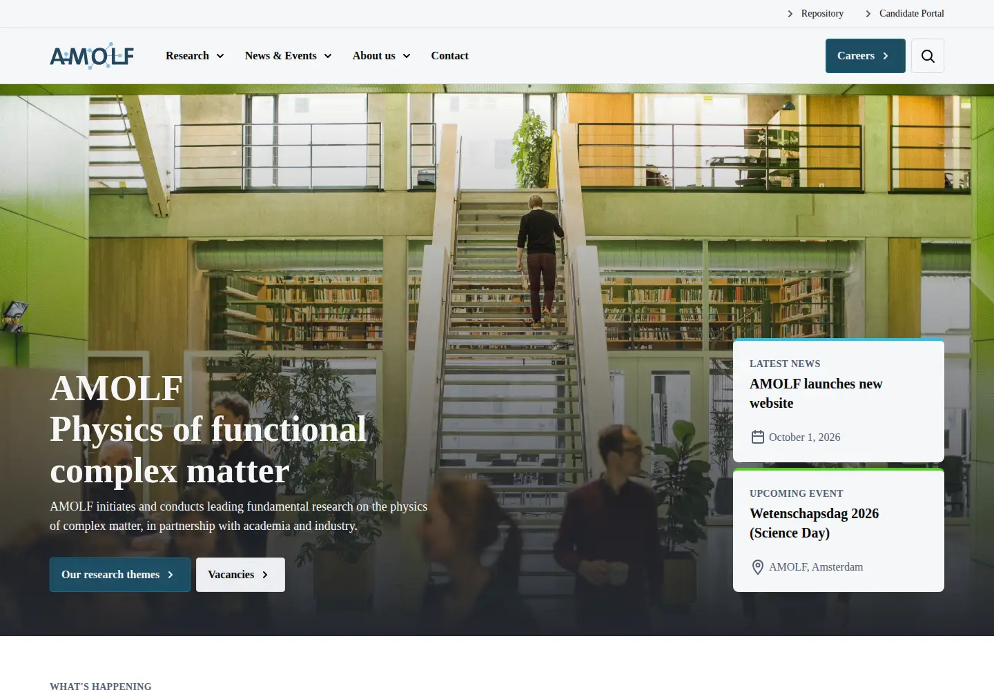 Screenshot of amolf.nl