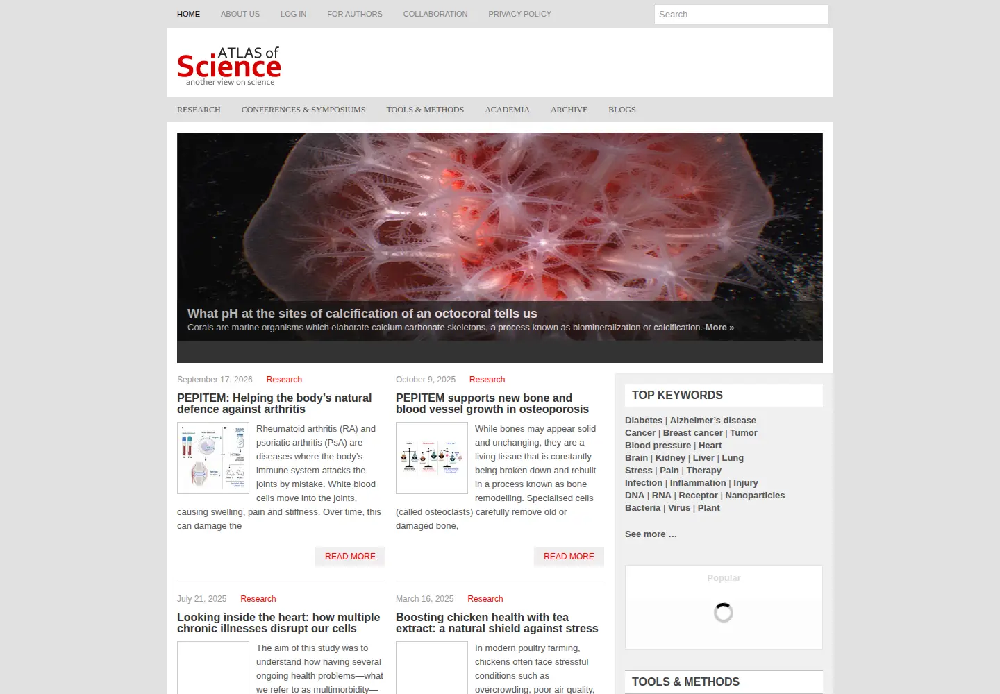 Screenshot of atlasofscience.org