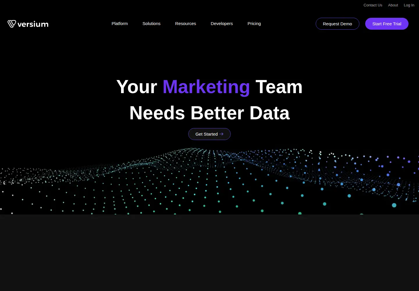 Screenshot of versium.com