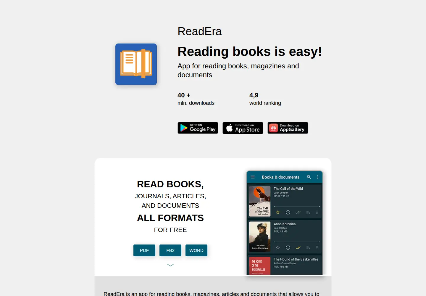 Screenshot of readera.org