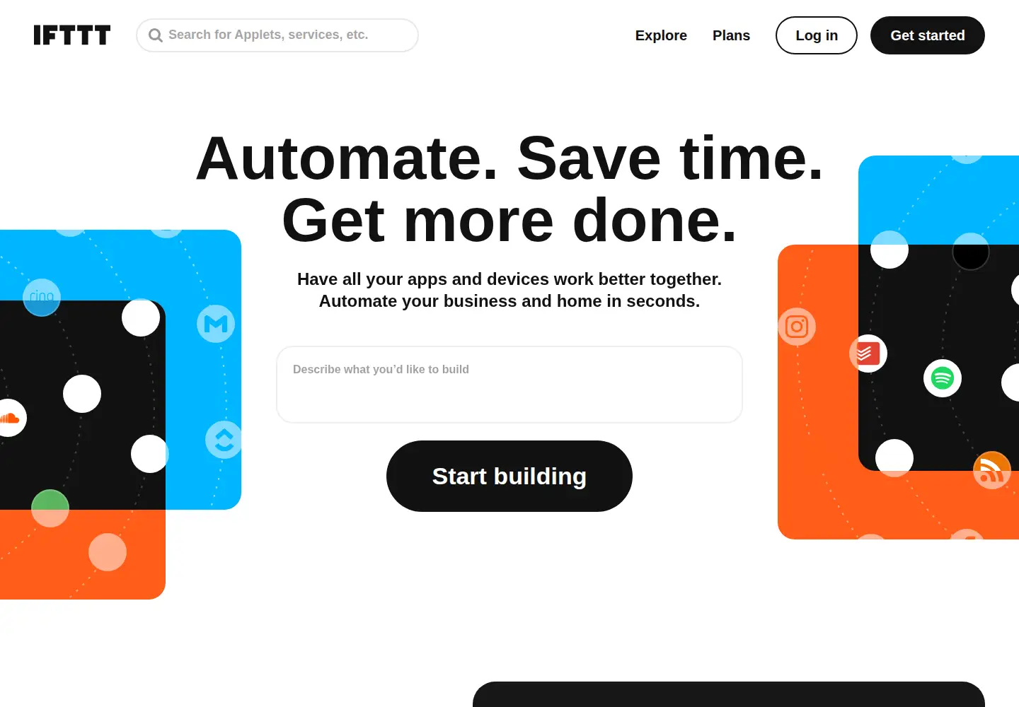 Screenshot of ifttt.com