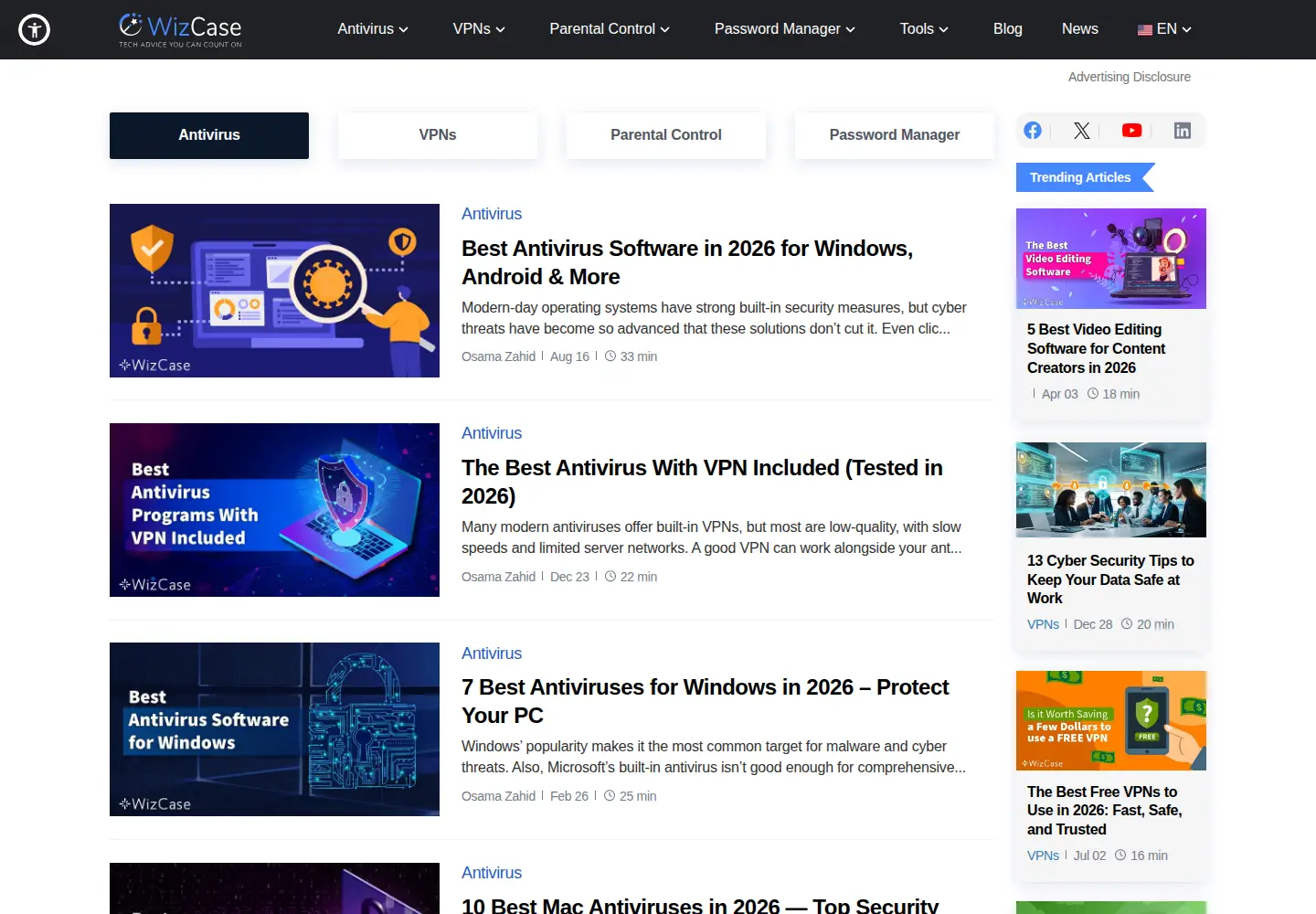 Screenshot of wizcase.com