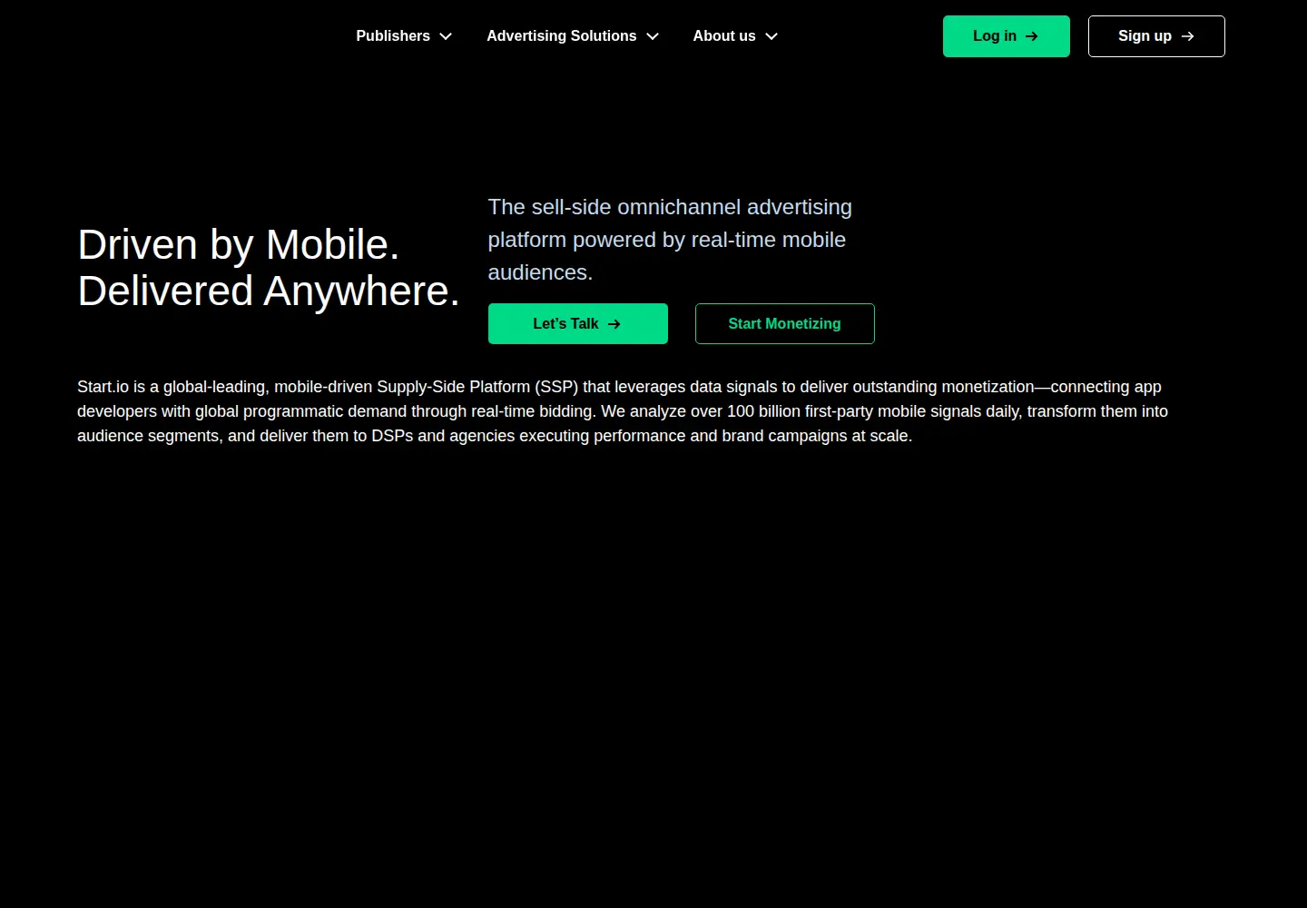 Screenshot of start.io