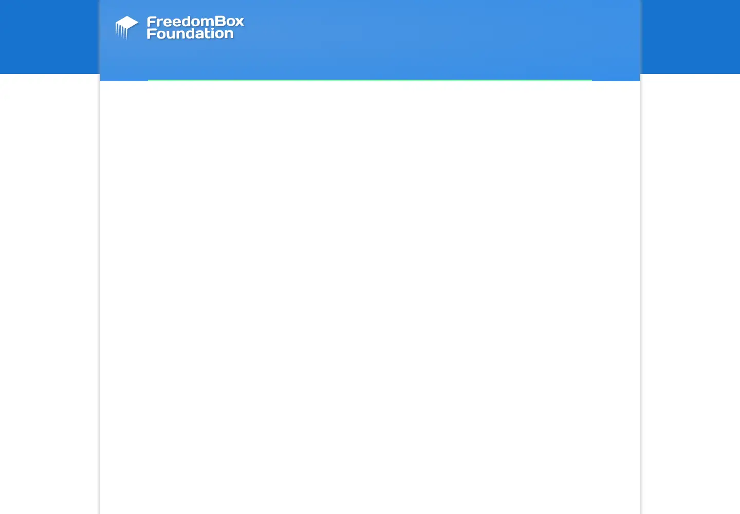 Screenshot of freedomboxfoundation.org