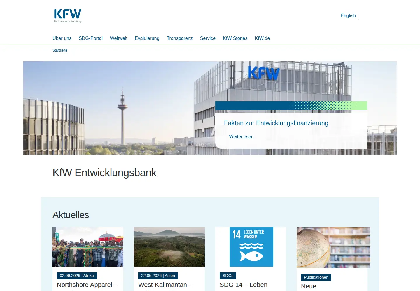 Screenshot of kfw-entwicklungsbank.de