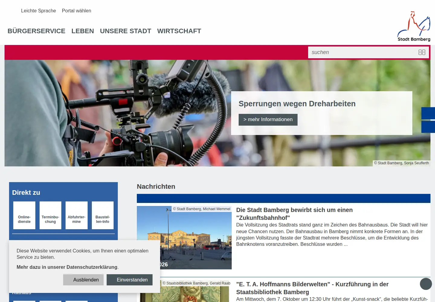 Screenshot of bamberg.de