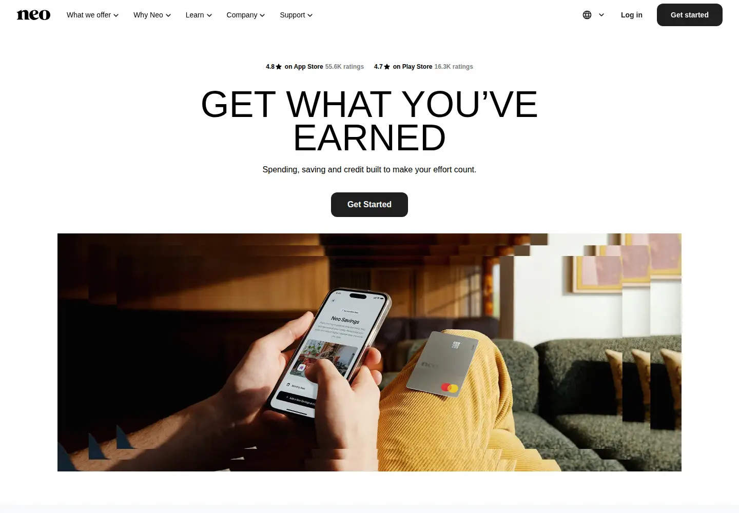 Screenshot of neofinancial.com
