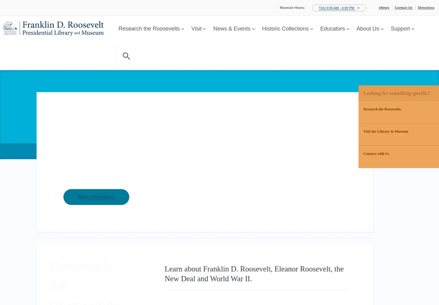 Screenshot of fdrlibrary.org