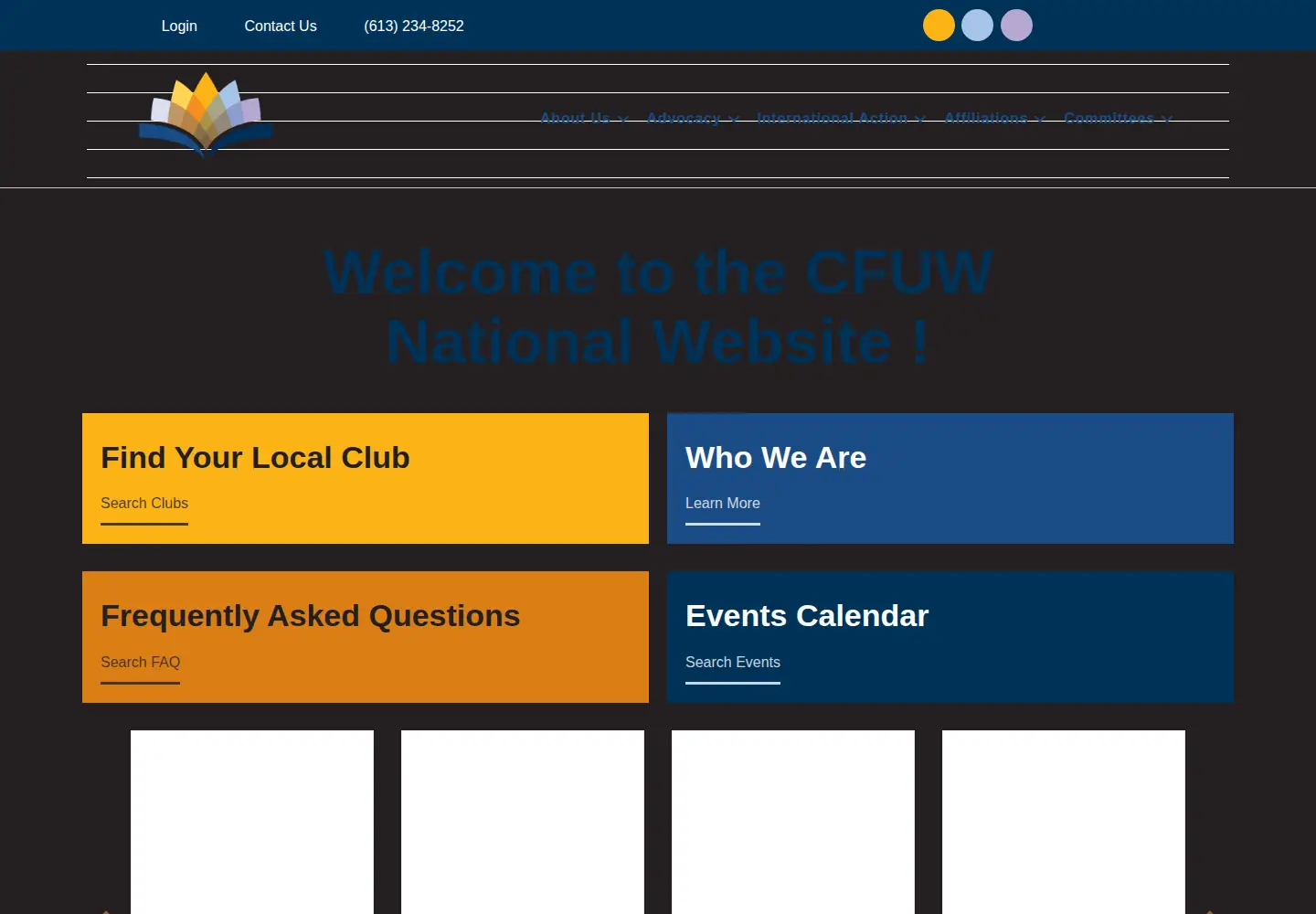 Screenshot of cfuw.org