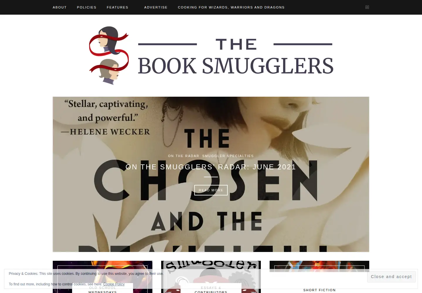 Screenshot of thebooksmugglers.com