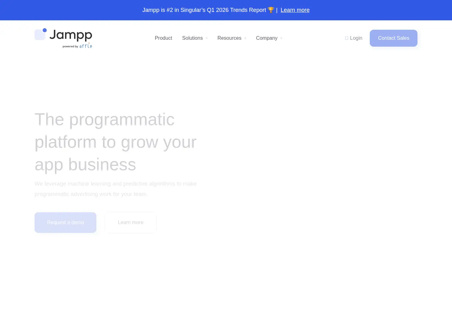 Captured homepage of jampp.com in the current scan