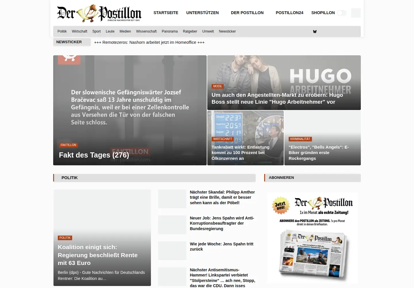 Screenshot of der-postillon.com
