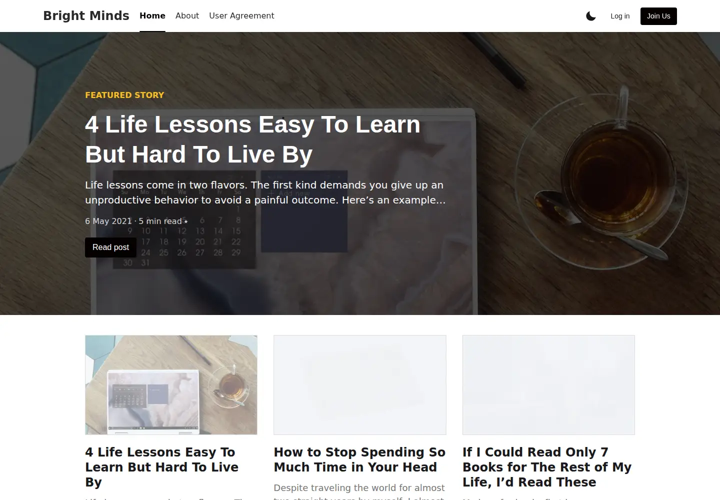 Screenshot of blogbright.net
