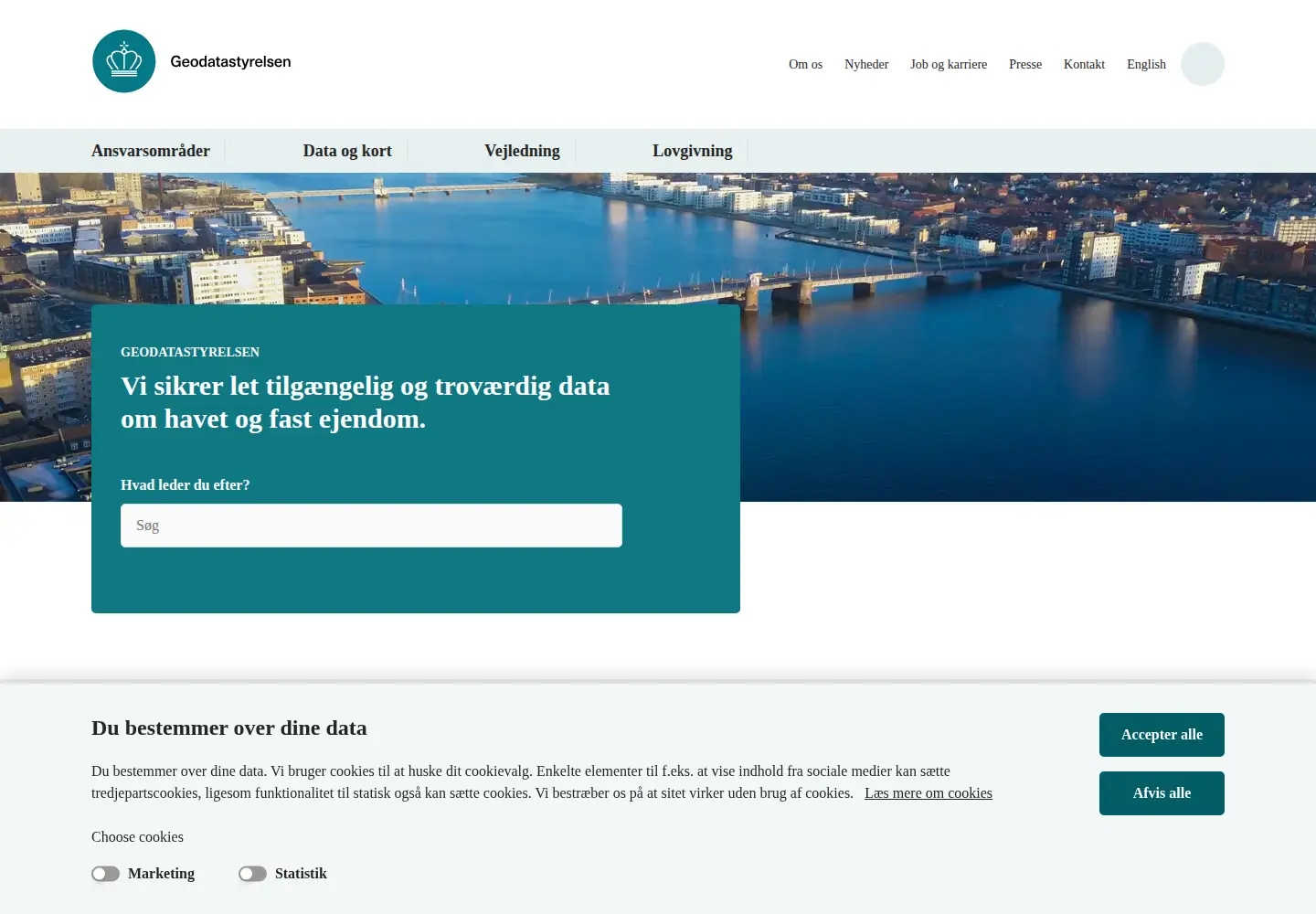 Screenshot of gst.dk