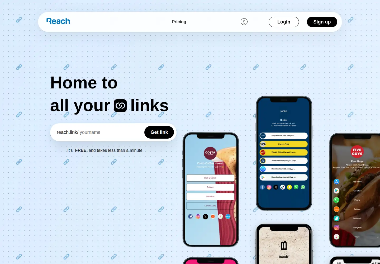 Screenshot of reach.link