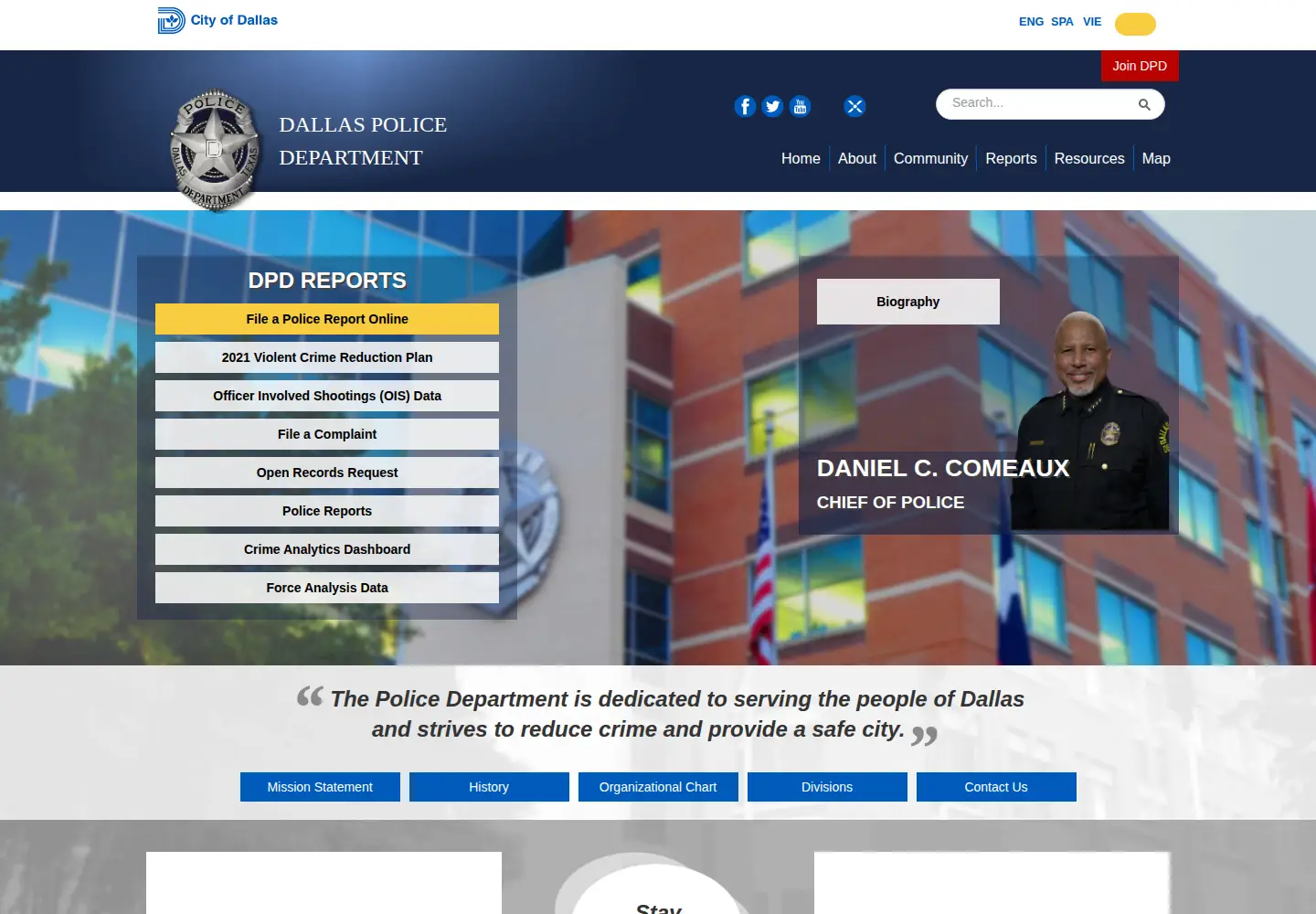 Screenshot of dallaspolice.net