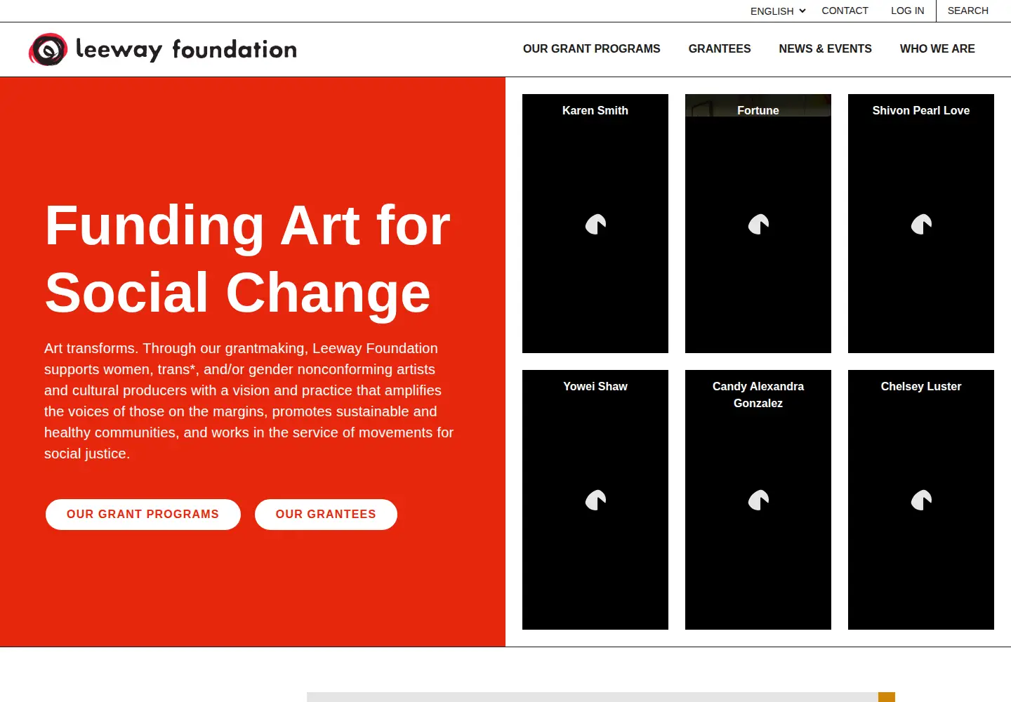 Screenshot of leeway.org
