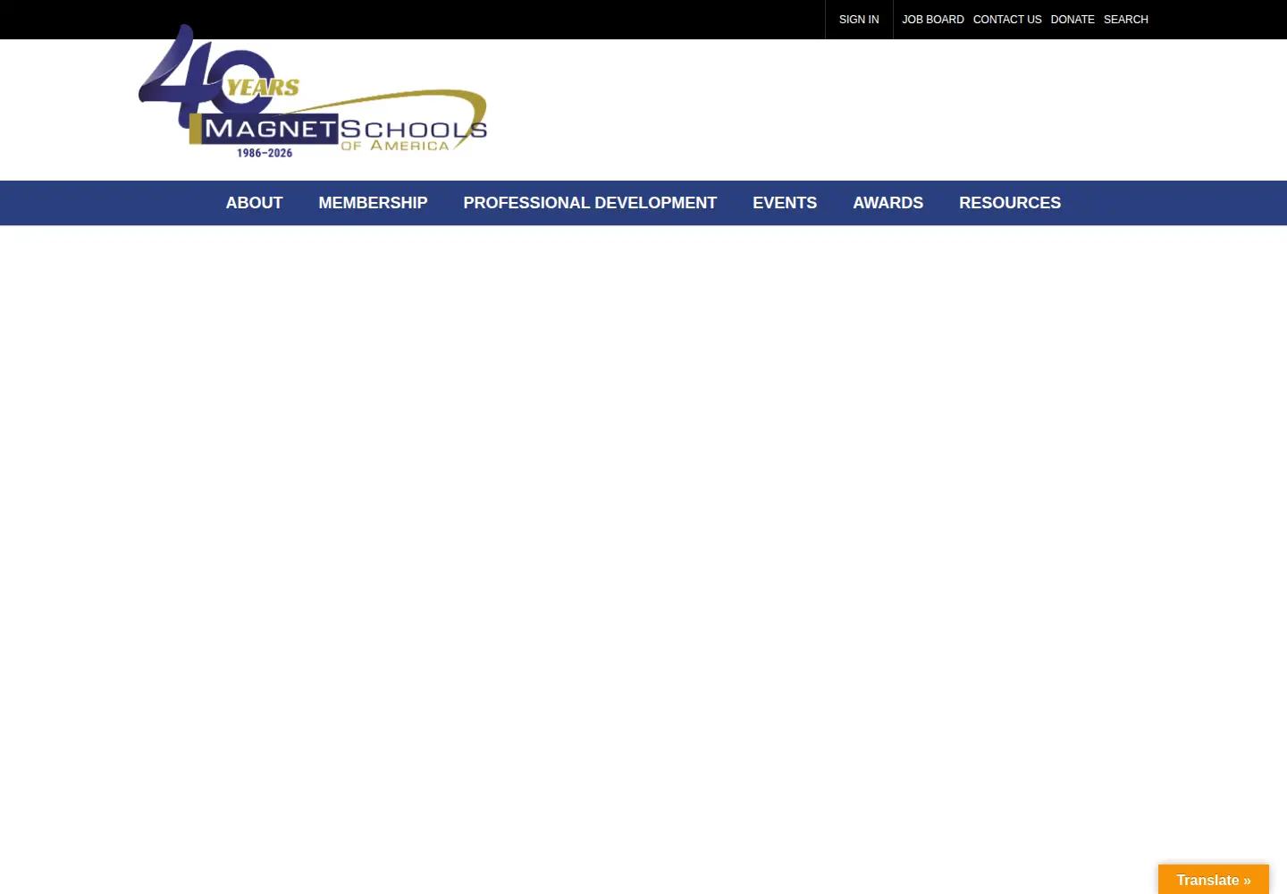 Screenshot of magnet.edu