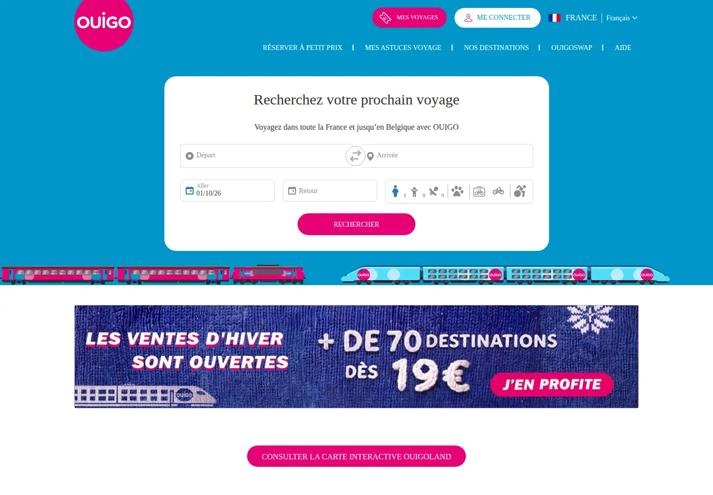 Screenshot of ouigo.com