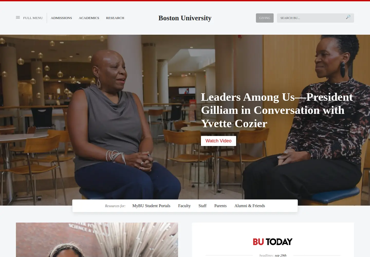 Screenshot of bu.edu