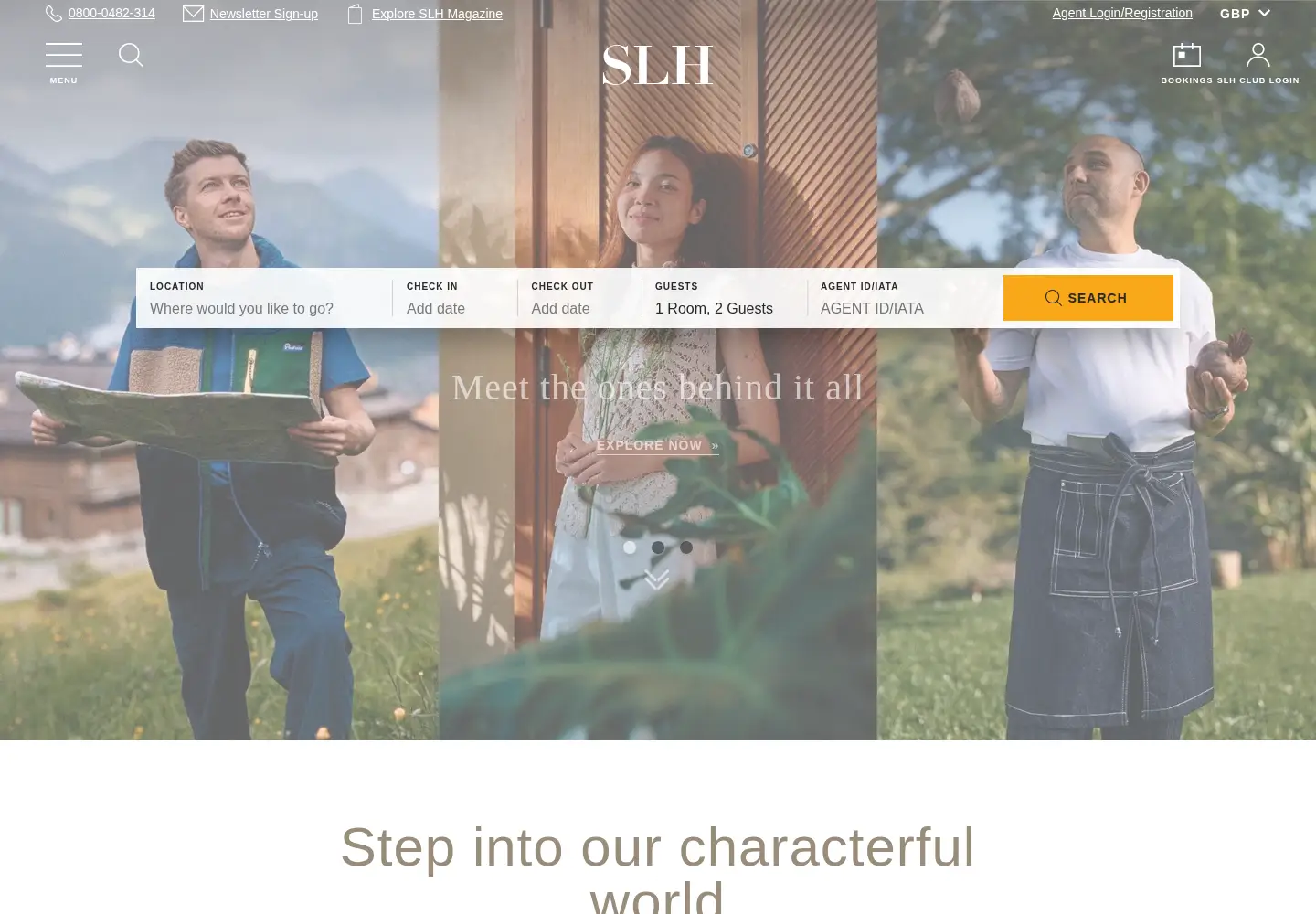 Screenshot of slh.com