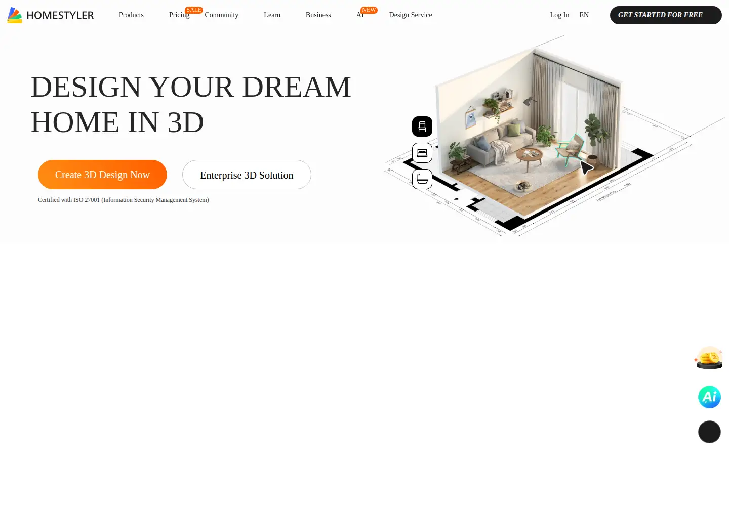 Screenshot of homestyler.com