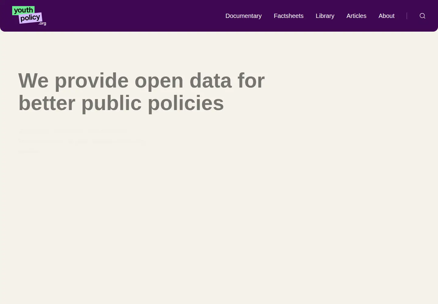 Screenshot of youthpolicy.org