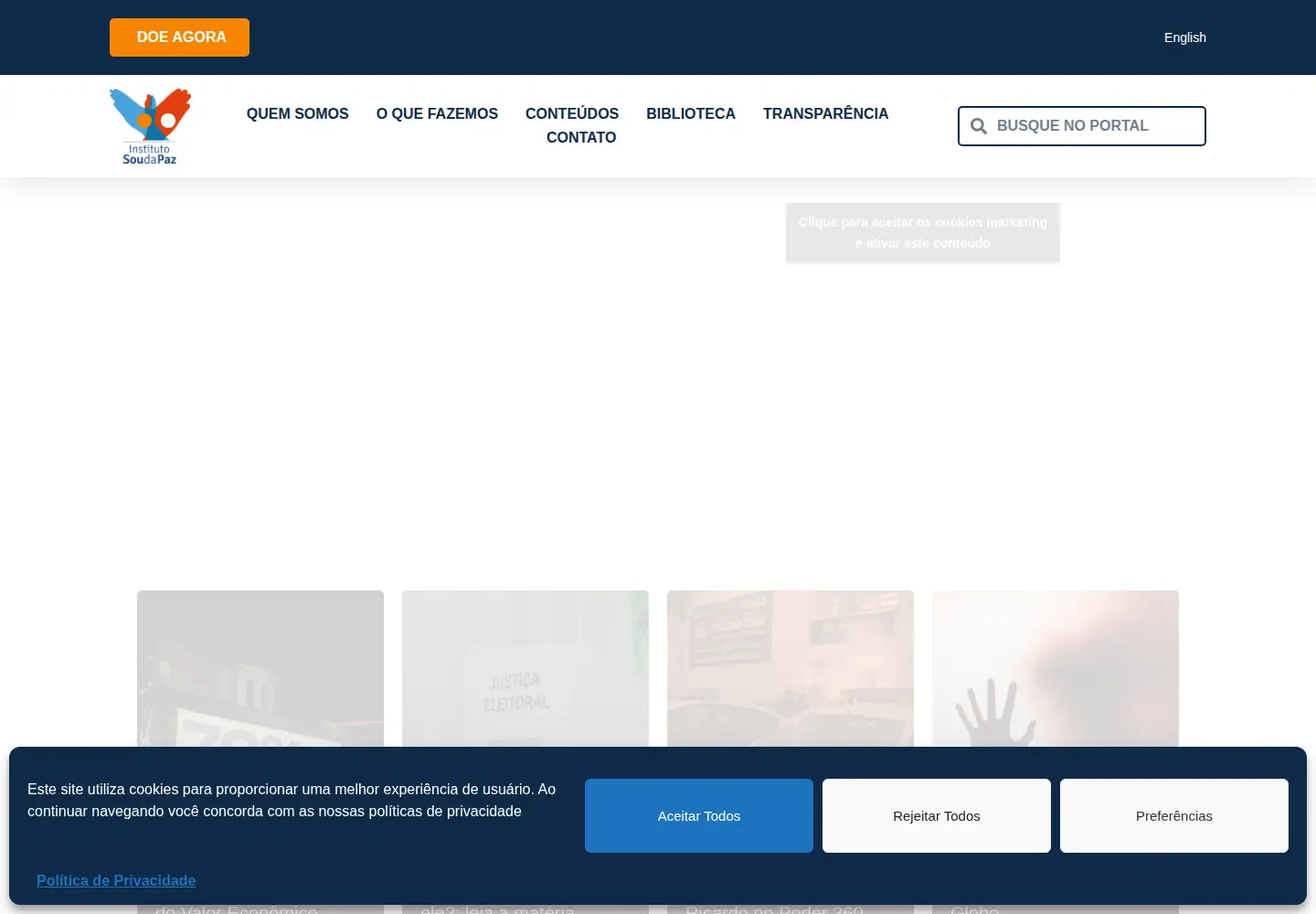 Screenshot of soudapaz.org