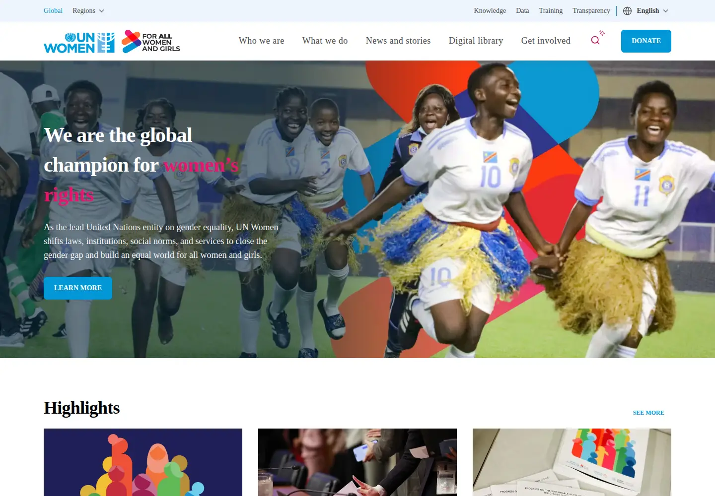 Screenshot of unwomen.org