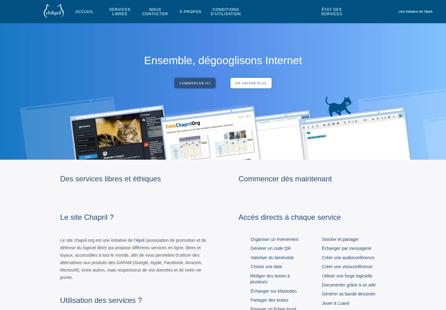 Screenshot of chapril.org
