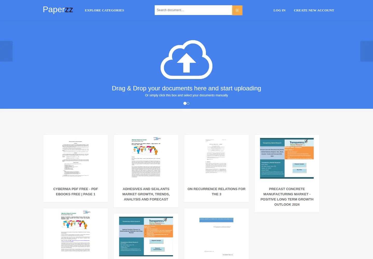 Screenshot of paperzz.com