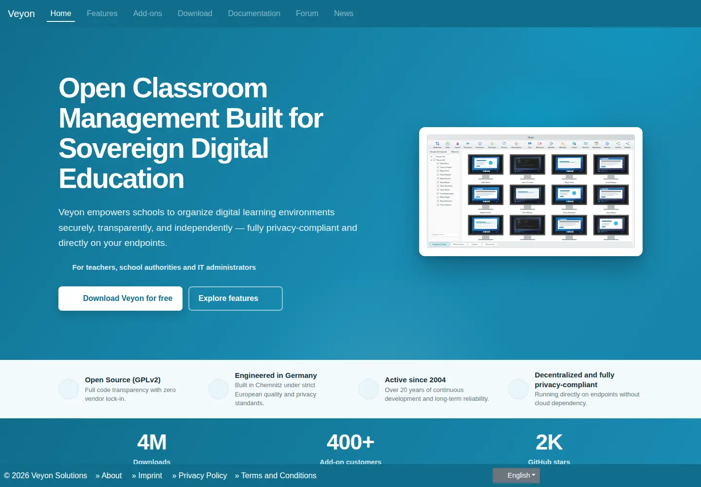 Screenshot of veyon.io