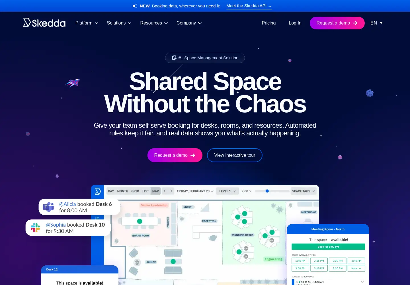 Screenshot of skedda.com
