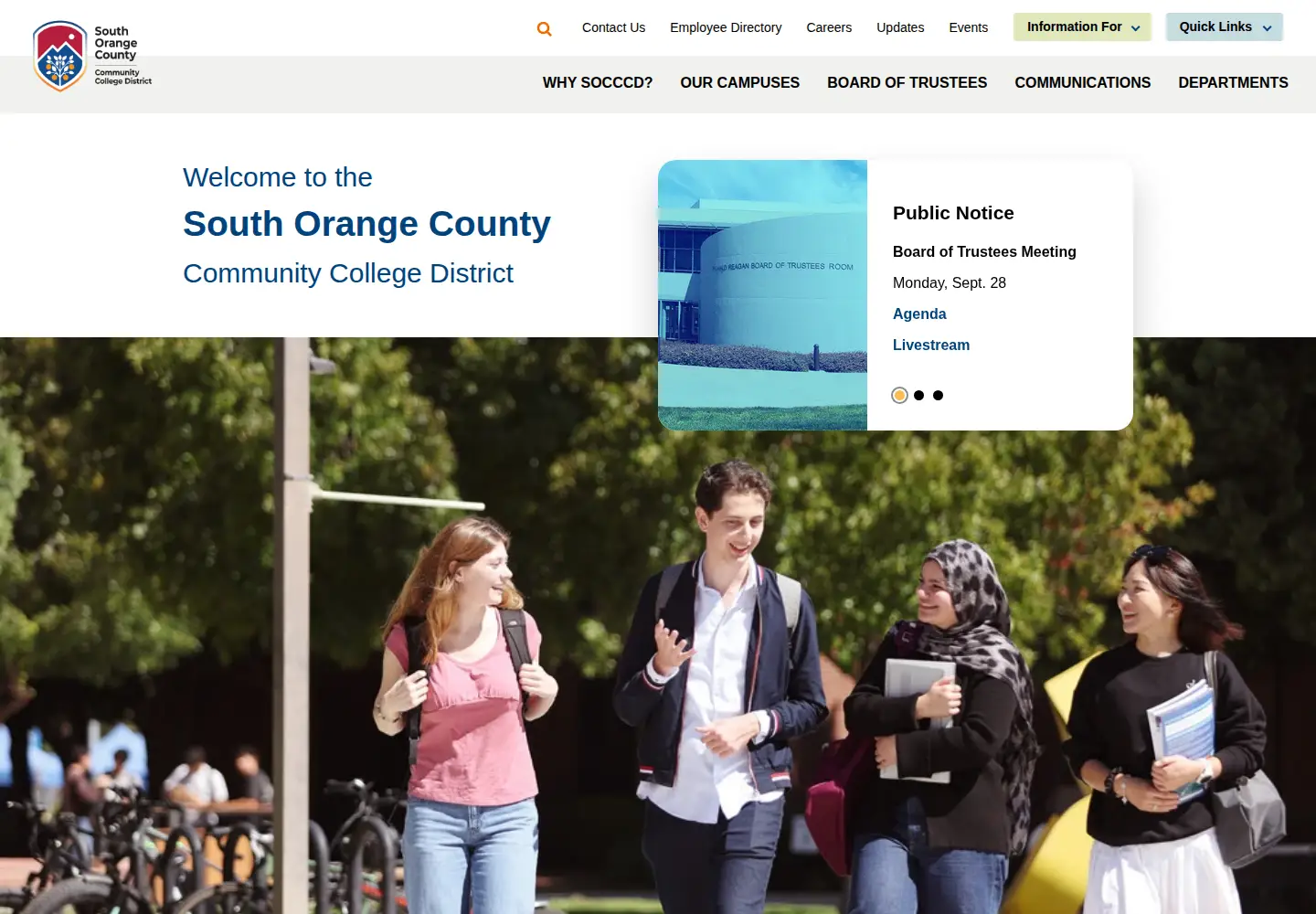 Screenshot of socccd.edu