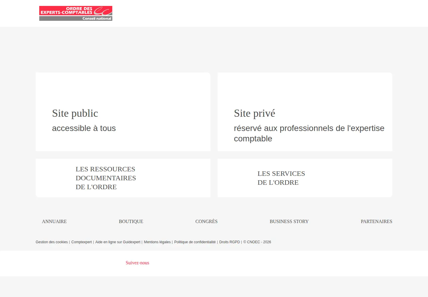 Screenshot of experts-comptables.fr