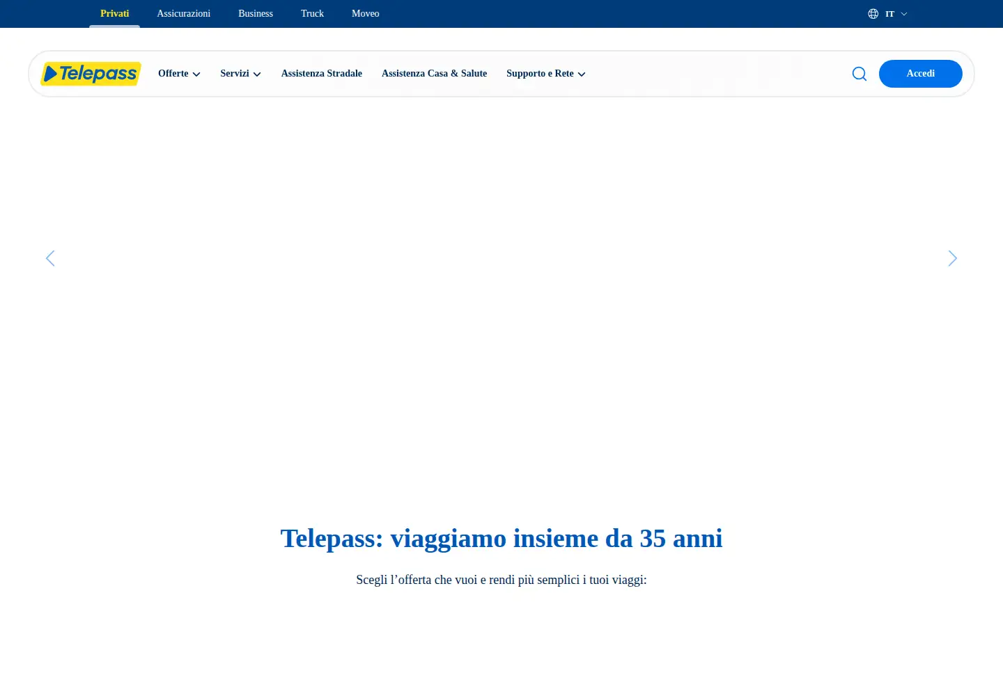 Screenshot of telepass.com
