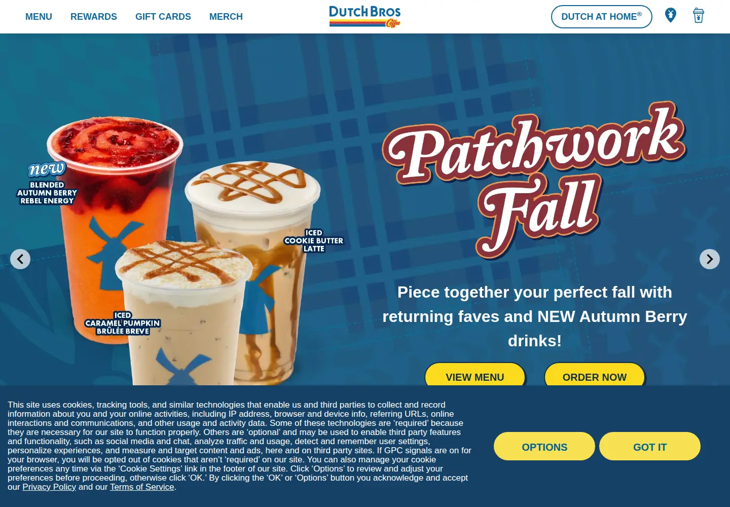 Screenshot of dutchbros.com
