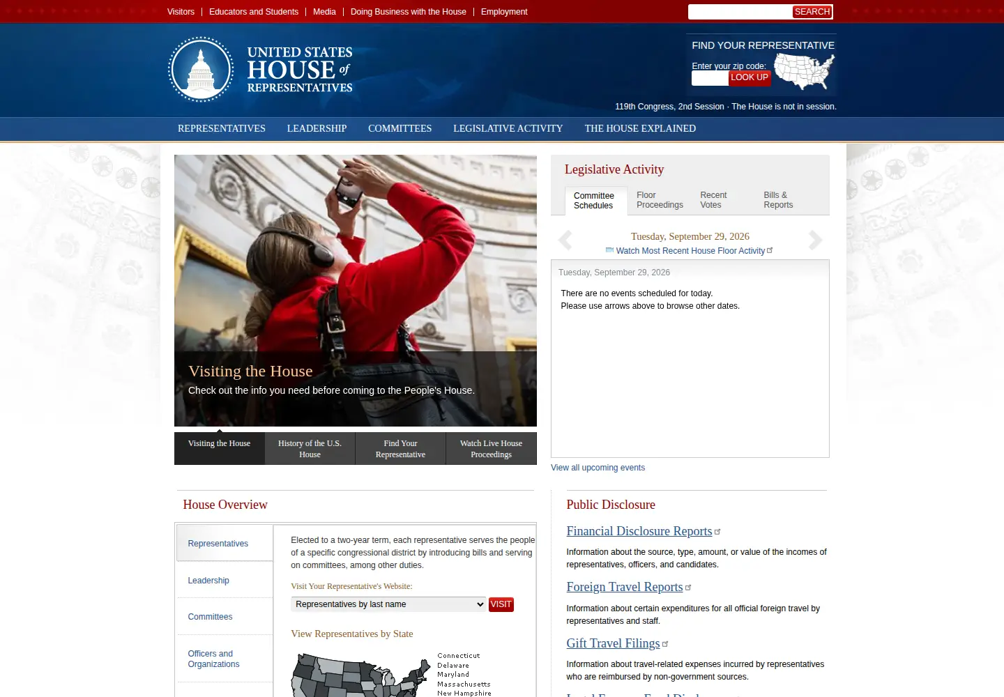 Screenshot of house.gov